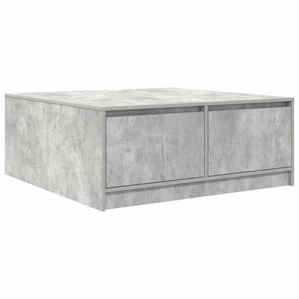 Soffbord med lådor betonggrå 100x100x40 cm