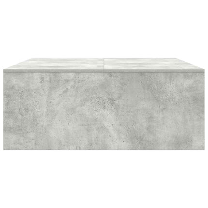Soffbord med lådor betonggrå 100x100x40 cm