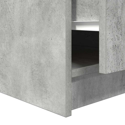 Soffbord med lådor betonggrå 100x100x40 cm
