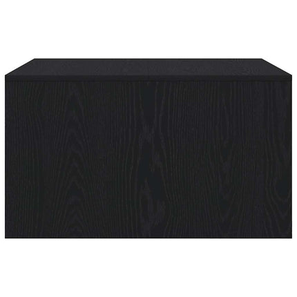 Soffbord med lådor svart ek 70,5x70x40 cm