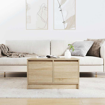 Soffbord med lådor sonoma ek 70,5x70x40 cm