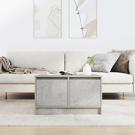 Soffbord med lådor betonggrå 70,5x70x40 cm