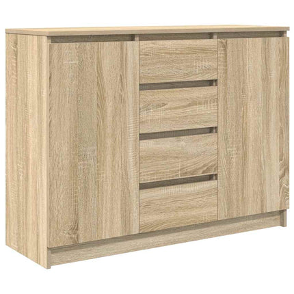 Skänk med lådor sonoma ek 100,5x35x76 cm konstruerat trä