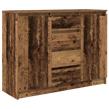 Skänk med lådor gammalt trä 100,5x35x76 cm konstruerat trä