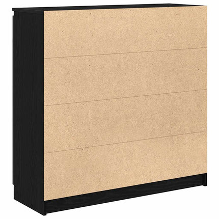 Skänk med lådor svart ek 100,5x35x98,5 cm konstruerat trä