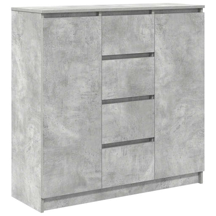 Skänk med lådor betonggrå 100,5x35x98,5 cm konstruerat trä
