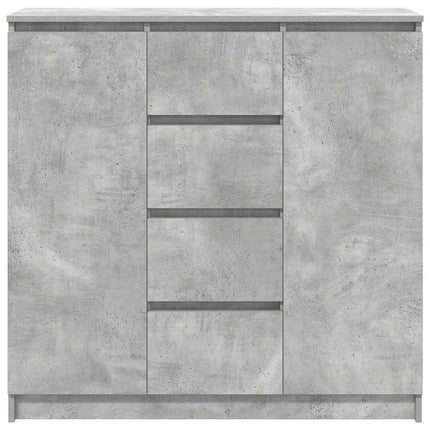 Skänk med lådor betonggrå 100,5x35x98,5 cm konstruerat trä