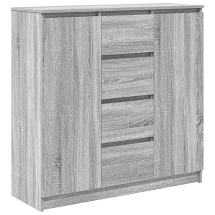 Skänk med lådor grå sonoma 100,5x35x98,5 cm konstruerat trä