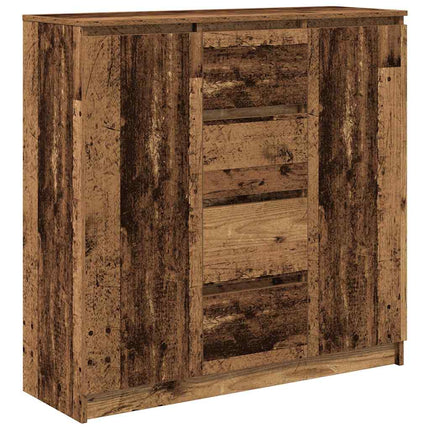 Skänk med lådor gammalt trä 100,5x35x98,5 cm konstruerat trä