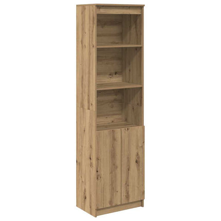 Highboard hantverksmässig ek 50x35x180 cm konstruerat trä