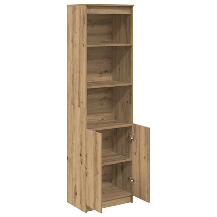 Highboard hantverksmässig ek 50x35x180 cm konstruerat trä