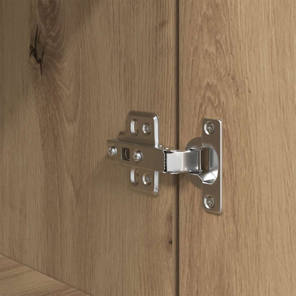 Highboard hantverksmässig ek 50x35x180 cm konstruerat trä