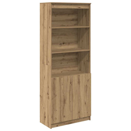 Highboard hantverksmässig ek 70x35x180 cm konstruerat trä