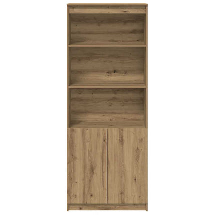 Highboard hantverksmässig ek 70x35x180 cm konstruerat trä