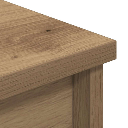 Highboard hantverksmässig ek 70x35x180 cm konstruerat trä
