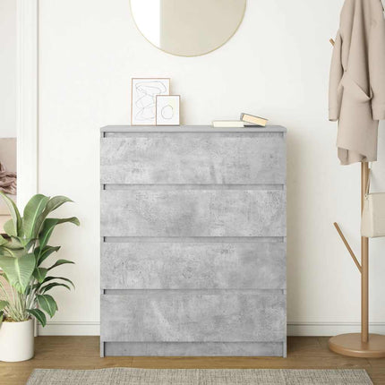 Skänk i betong grå 80x35x99 cm konstruerat trä