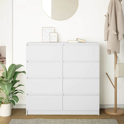 Skänk vit 100x35x99 cm konstruerat trä