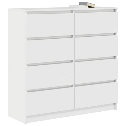 Skänk vit 100x35x99 cm konstruerat trä