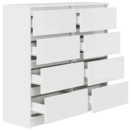 Skänk vit 100x35x99 cm konstruerat trä