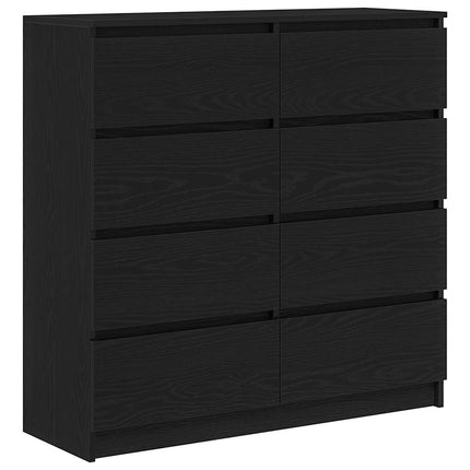 Skänk svart ek 100x35x99 cm konstruerat trä