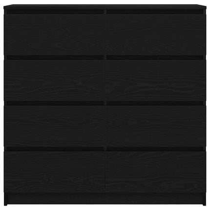 Skänk svart ek 100x35x99 cm konstruerat trä