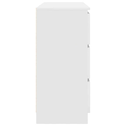 Skänk vit 100x35x76 cm konstruerat trä