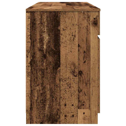 Skrivbord med låda Gammalt trä 140 x 49 x 76 cm Konstruerat trä