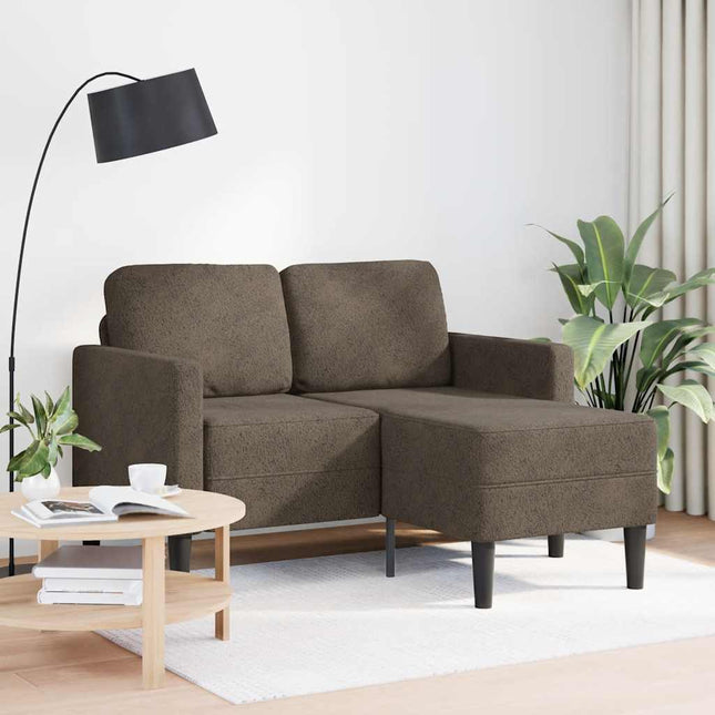 2-Sitssoffa Med Schäslong L-Formad 125 Cm Konstläder