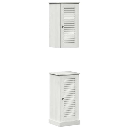 Badrumsmöbelset VIGO 2 pcs Vit och antikvit Massiv furu