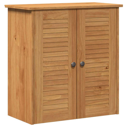 Badrumsmöbelset VIGO 2 pcs Brun och honungsgul Massiv furu