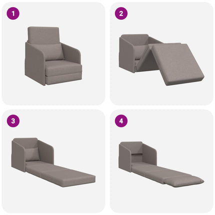Soffsäng Taupe 65 x 80 x 83 cm tyg