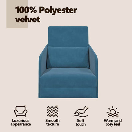 Soffsäng Blå 65 x 80 x 83 cm Sammet