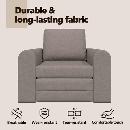 Soffsäng Taupe 98 x 71 x 83 cm tyg