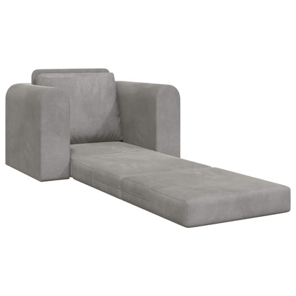 Soffsäng Ljusgrå 98 x 71 x 83 cm Sammet