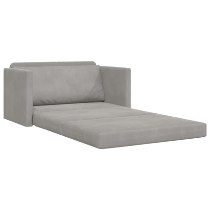 Soffsäng Ljusgrå 124 x 71 x 78 cm Sammet