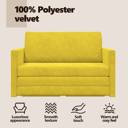 Soffsäng Solrosgult 124 x 71 x 78 cm Sammet