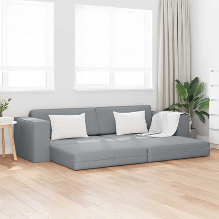 Soffsäng Ljusgrå 245 x 78 x 77 cm tyg