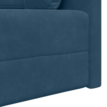 Golvbäddsoffa Blå 213 x 70 x 77 cm Sammet