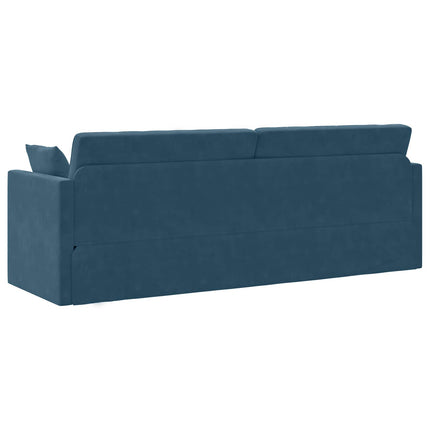 Golvbäddsoffa Blå 213 x 70 x 77 cm Sammet