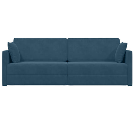 Golvbäddsoffa Blå 213 x 70 x 77 cm Sammet