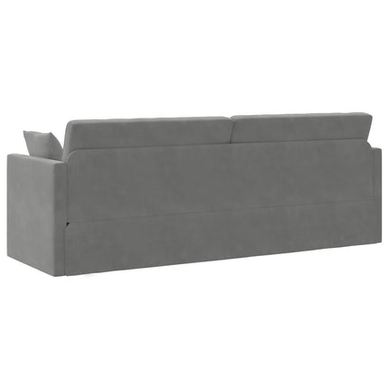 Golvbäddsoffa Mörkgrå 213 x 70 x 77 cm Sammet