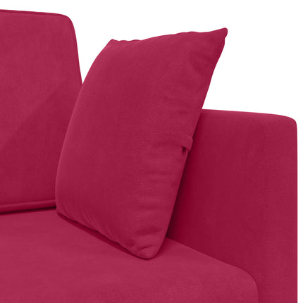 Golvbäddsoffa Vinröd 213 x 70 x 77 cm Sammet