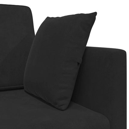 Golvbäddsoffa Svart 213 x 70 x 77 cm Sammet