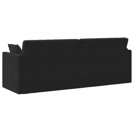 Golvbäddsoffa Svart 213 x 70 x 77 cm Sammet