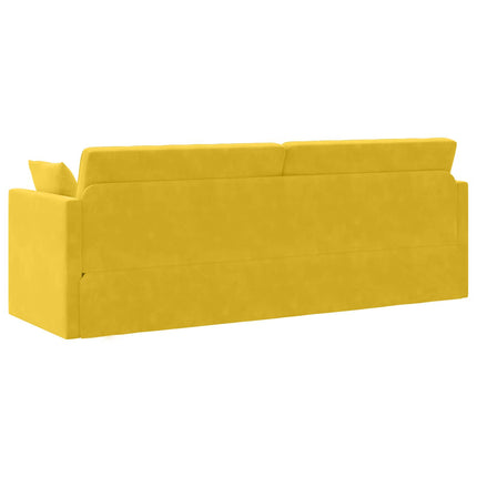 Golvbäddsoffa Gul 213 x 70 x 77 cm Sammet