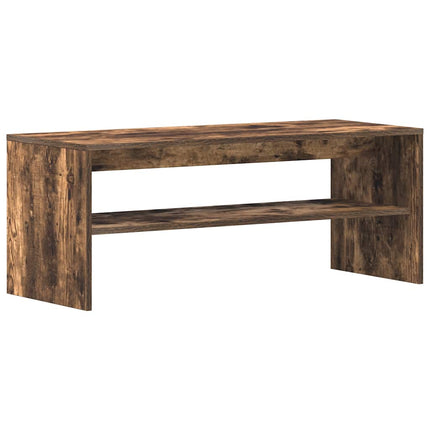 Tv-bänk rökfärgad ek 100x35x40 cm konstruerat trä