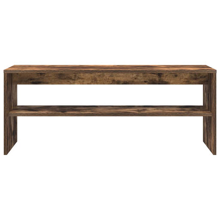 Tv-bänk rökfärgad ek 100x35x40 cm konstruerat trä