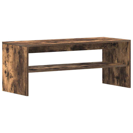 Tv-bänk rökfärgad ek 100x35x40 cm konstruerat trä