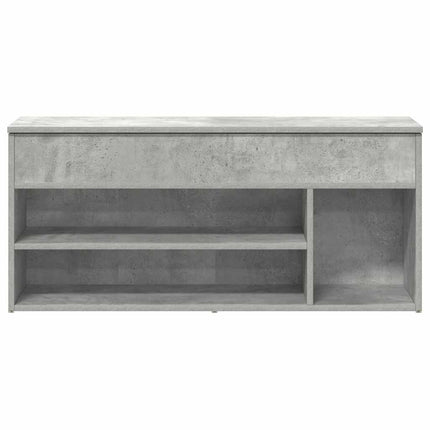 Skobänk betonggrå 102x30,5x45 cm konstruerat trä