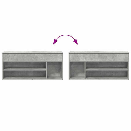 Skobänk betonggrå 102x30,5x45 cm konstruerat trä